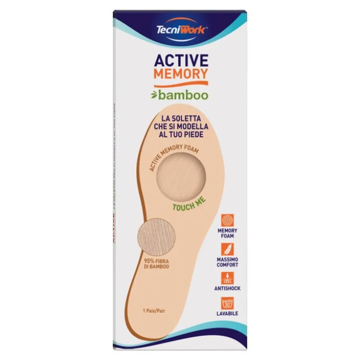 Active Memory Soletta Bamboo Tecniwork® 1 Paio Misura 39