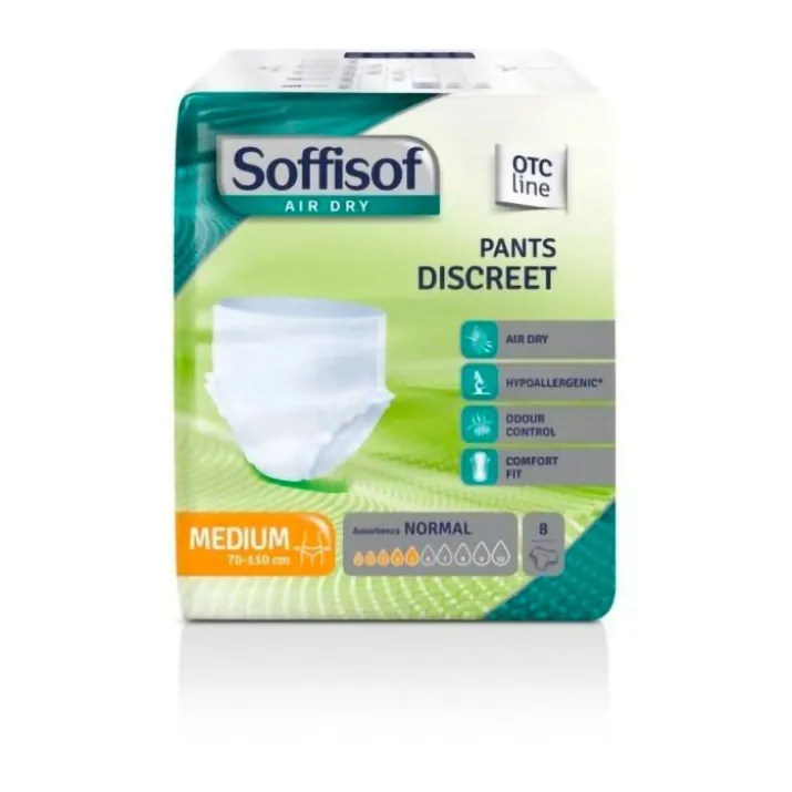 Air Dry Pants Discreet M Soffisof 8 Pezzi