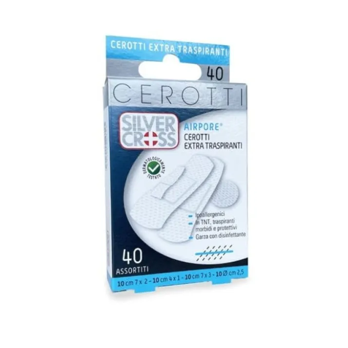 Airpore Cerotti Assortiti SilverCross 40 Pezzi
