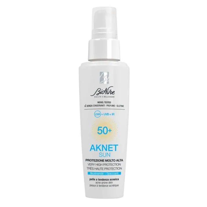 Aknet Sun Protezione Molto Alta Spf50+ BioNike 50ml