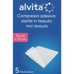 Alvita Compressa Adesiva Sterile 10 x 15 cm, 5 Pezzi