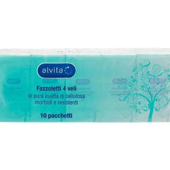 Alvita Fazzoletti Natale 4 Veli, 6 Pacchetti