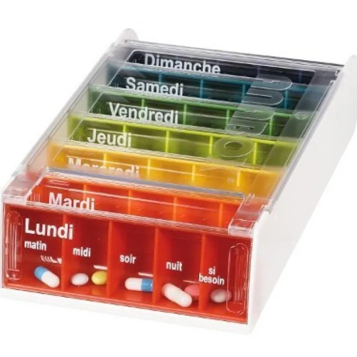 Anabox Porta Pillole Settimanale Arcobaleno