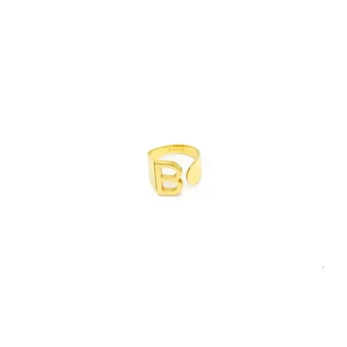 Anello Lettera B Oro Strass Linea ABC MyLovly