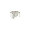 Anello Lettera P Argento Strass Linea ABC MyLovly