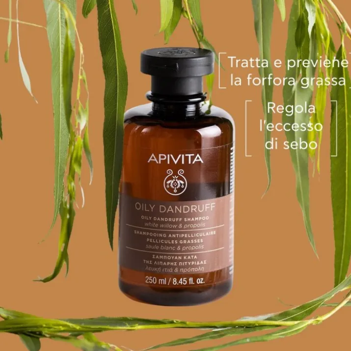 Apivita Oily Dandruff Shampoo With White Willow And Propolis 250ml