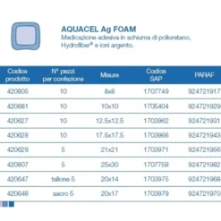 Aquacel™ Ag Foam Medicazione Adesiva 25x30cm ConvaTec 5 Pezzi