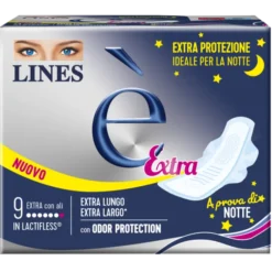 Assorbente in Lactifles Extra con Ali Lines è 9 Pezzi