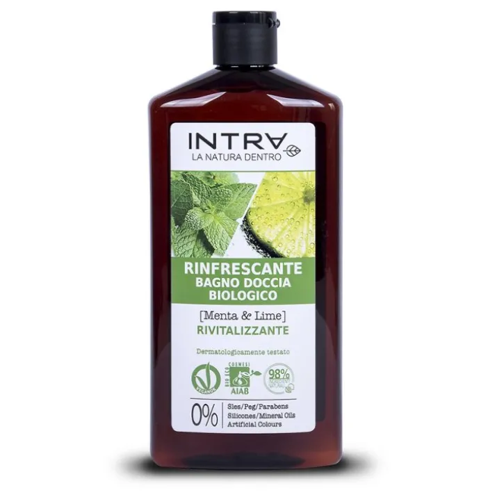 Bagno Doccia Biologico Rinfrescante Menta & Lime Intra 400ml