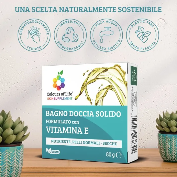 Bagno Doccia Solido Vitamina E Colours Of Live Skin Supplement 80g