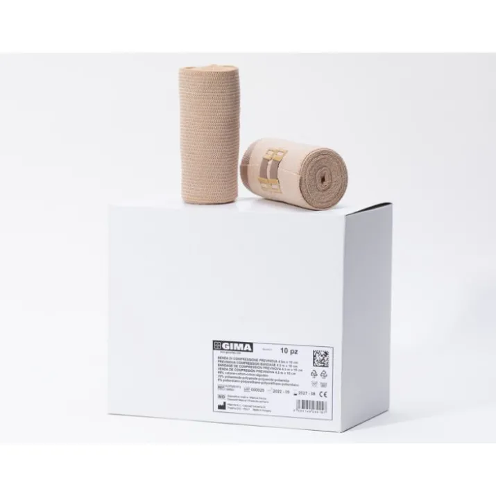 Benda Previnova Compressione 4,5mx10cm GIMA 10 Pezzi