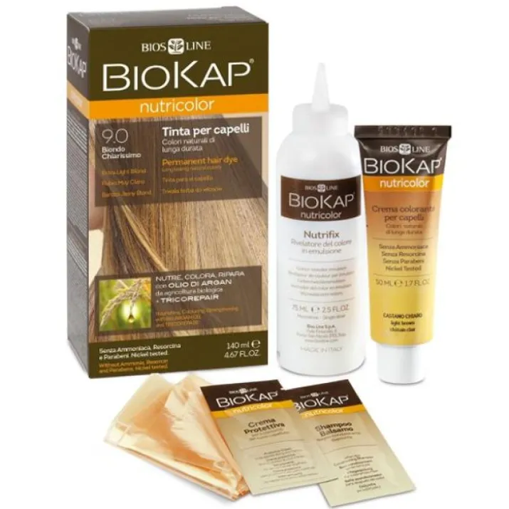 Biokap Nutricolor Tintura Capelli Tonalità 9,0 Biondo Chiarissimo