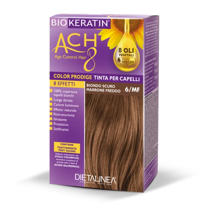 Biokeratin ACH8 Color Prodige Dietalinea 6/MF Biondo Scuro Marrone Freddo