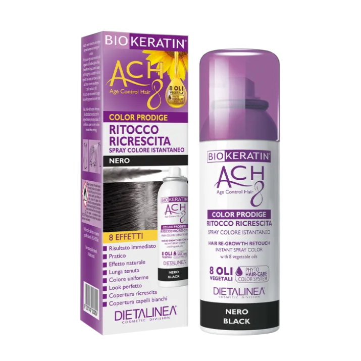 Biokeratin Ach8 Ritocco Ricrescita Nero Dietalinea 75ml