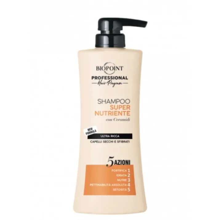 Biopoint Shampoo Super Nutriente per Capelli Secchi e Sfibrati 400ml