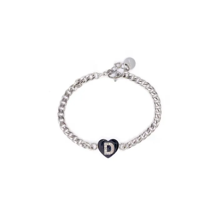 Bracciale Lettera D Catena Argento Linea ABC MyLovly
