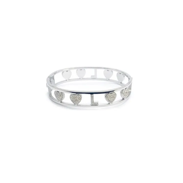 Bracciale Lettera L Rigido Argento Linea ABC MyLovly