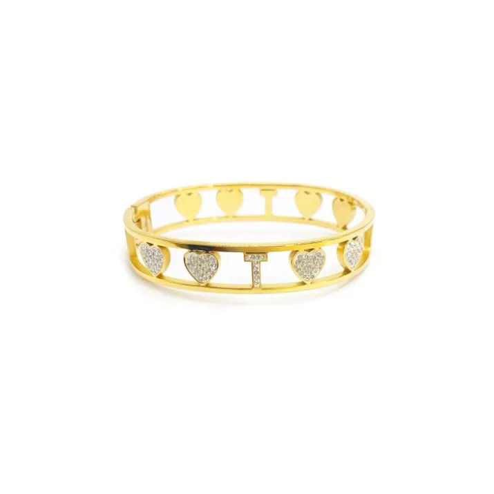 Bracciale Lettera T Rigido Oro Linea ABC MyLovly