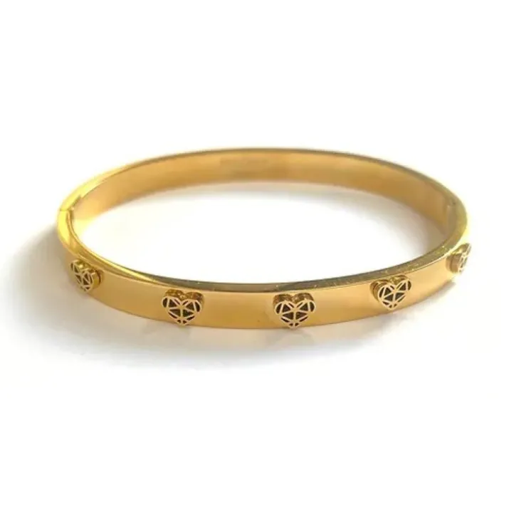 Bracciale Rigido Cuori Oro Collezione Sisters MyLovly