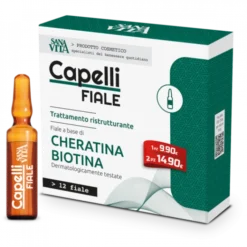 Capelli Fiale Cheratina Biotina SANAVITA 12 Fiale