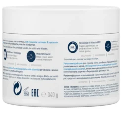 CeraVe Crema Idratante, Per Pelli Da Secche a Molto Secche Per il Corpo e il Viso, 340 g