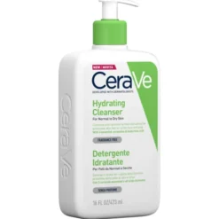 CeraVe Detergente Idratante Viso Pelle da Normale a Secca, con acido ialuronico e ceramidi 473 ml