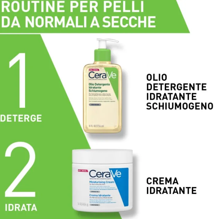 CeraVe Olio detergente idratante Deterge, idrata e lenisce, 236 ml