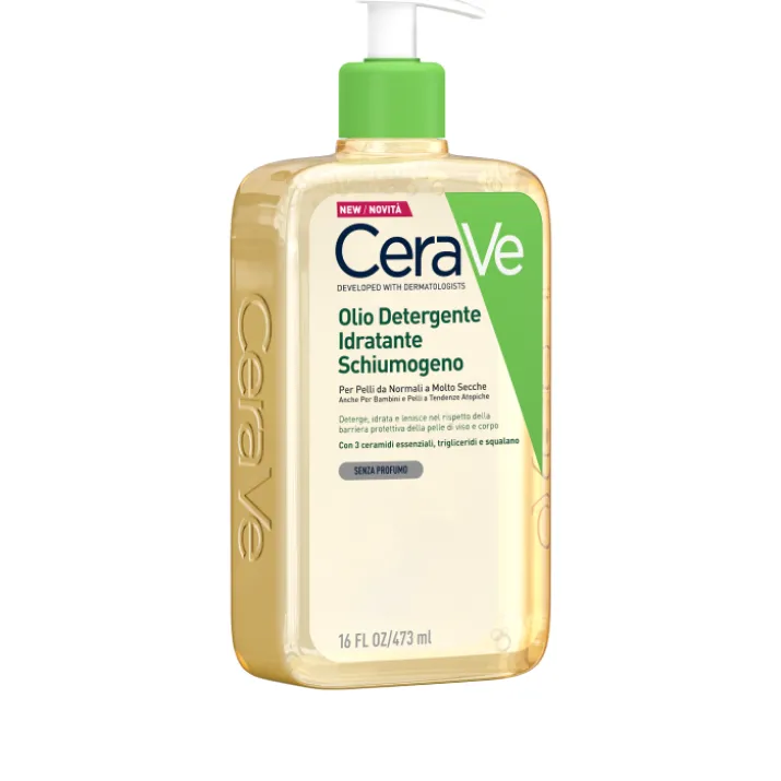 CeraVe Olio detergente idratanteDeterge, idrata e lenisce, 473 ml