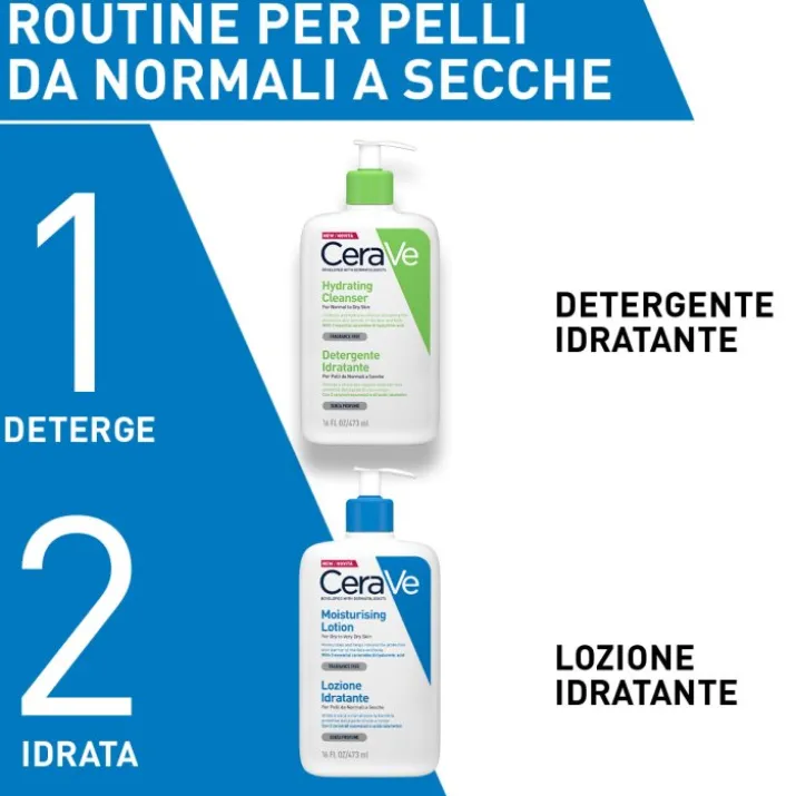 CeraVe Refill Lozione Idratante Corpo Per pelli da normali a secche per il corpo e il viso, 236 ml