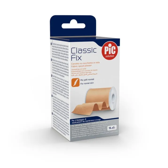 Classic Fix 10cm x 5m Cerotto su Rocchetto in Tela Pelle PIC