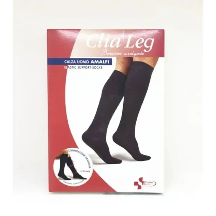 Clia Leg Calza Uomo Amalfi 16-20mmHg Nero Tg.XL