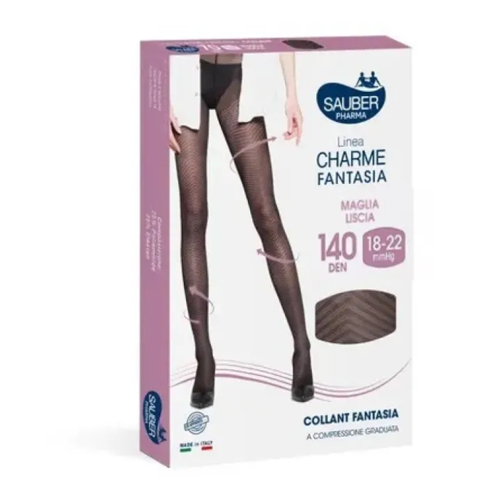 Collant 140 Charme Fantasia Chic Nero Tg.1 Sauber