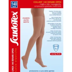 Collant 140 Den Punta Aperta 593 Nero Scudotex 1 Paio