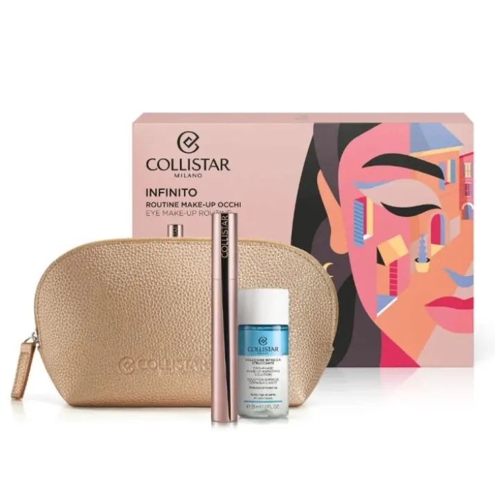 Collistar Cofanetto Mascara Infinito Extra Nero con Struccante e Pochette