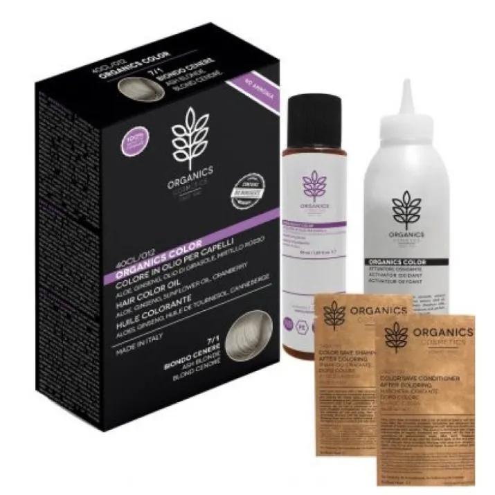 Colore in Olio Per Capelli 7/1 Biondo Cenere Organics Pharm