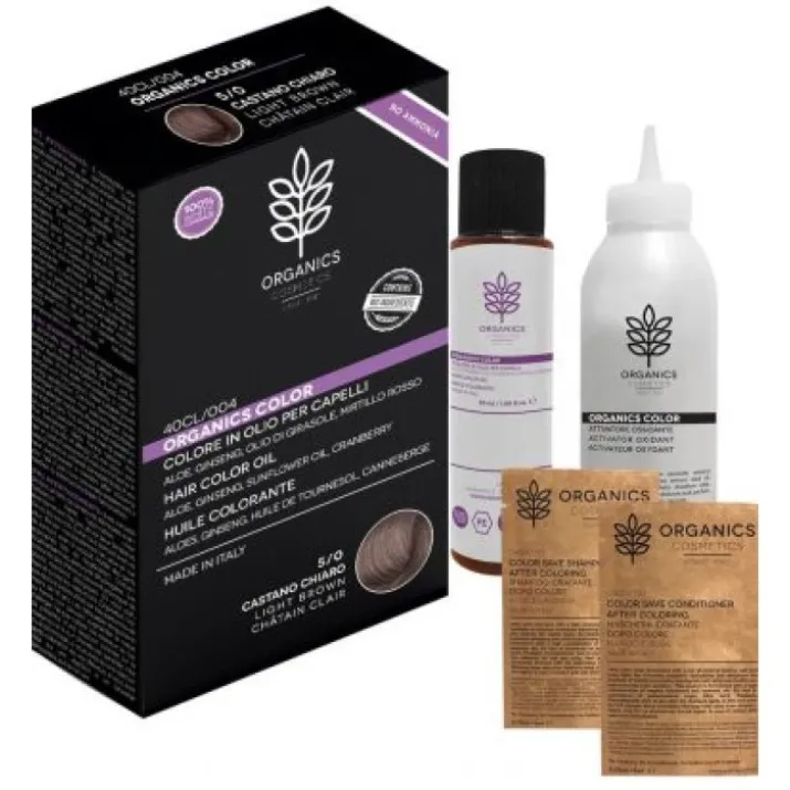 Colore in Olio Per Capelli 5/0 Castano Chiaro Organics Pharm