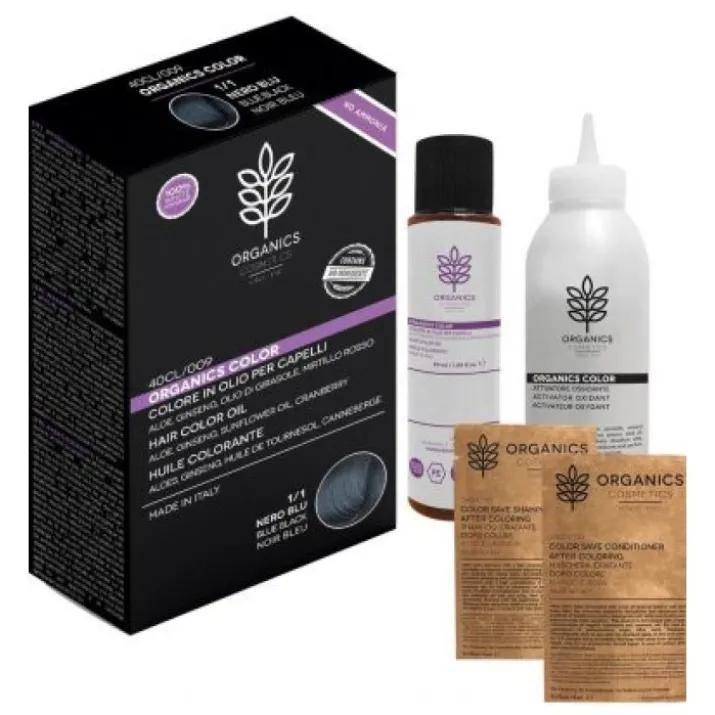 Colore in Olio Per Capelli 1/1 Nero Blu Organics Pharm