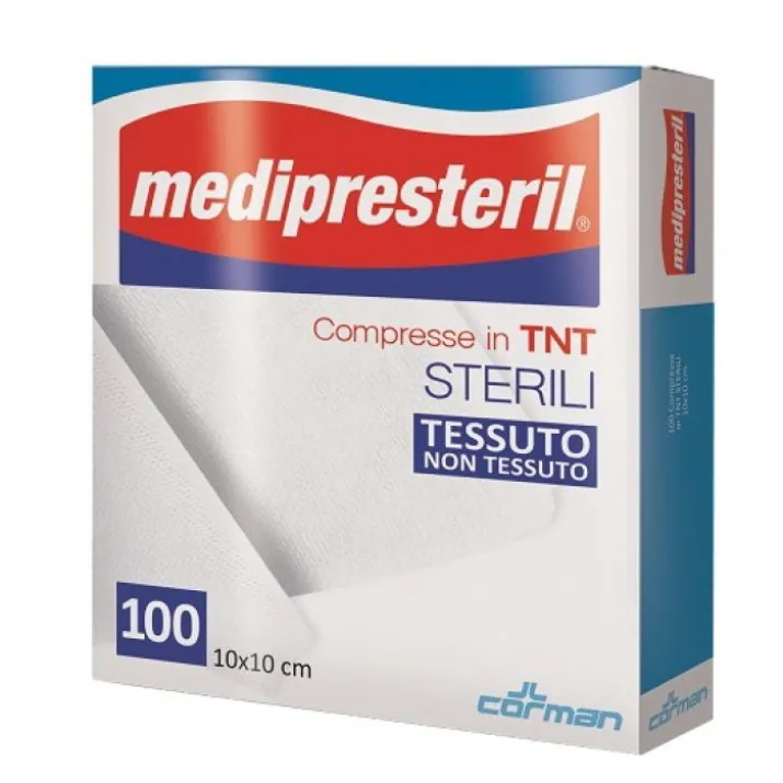 Compresse di Garza in TNT Medipresteril Corman 100 Pezzi da 10x10cm