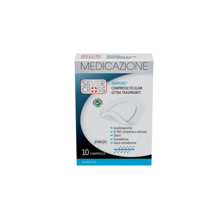 Compresse Oculari Sirpore Silver Cross 10 Pezzi