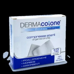 Compresse Sterili di Garza Idrofila 7,5x7,5cm Dermacotone 12 Pezzi