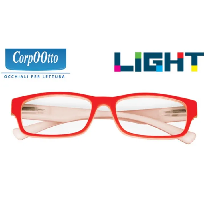 CorpoOtto Light Occhiali da Lettura Colore Rosso Diottrie +2,50