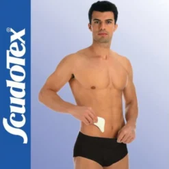 Cotton Slip Con Pelotte Vita Bassa Nero 7 Scudotex®