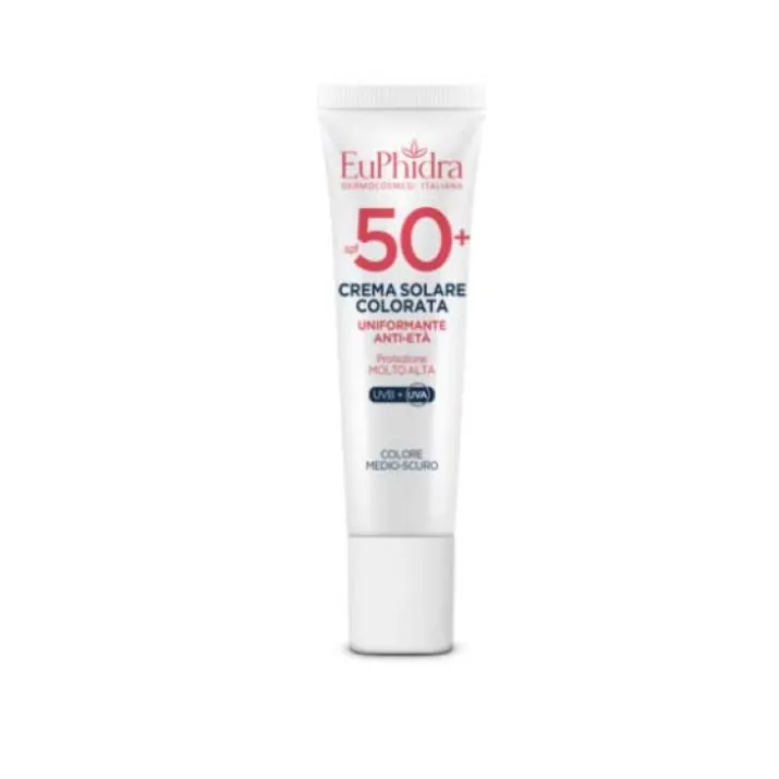 Crema Solare Viso Colorata Medio-Scura SPF50+ Euphidra 30ml