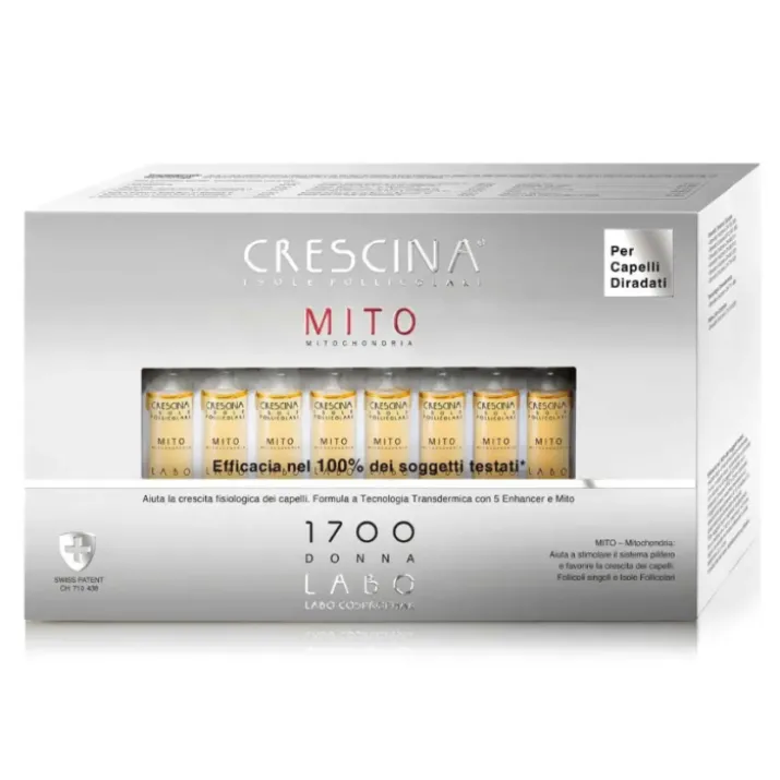 Crescina Isole Follicolari Mito 1700 Donna Labo 10+10 Fiale