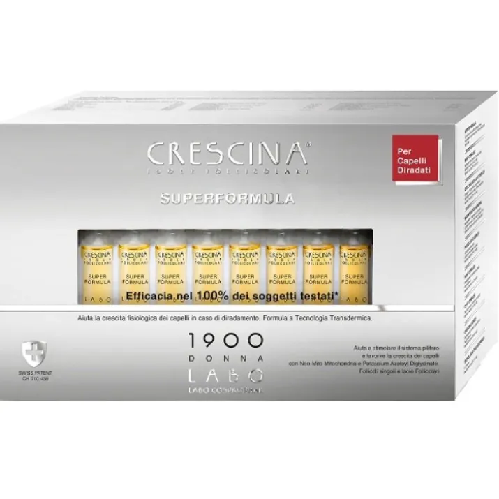 Crescina Isole Follicolari Superformula 1900 Donna, 40 Fiale