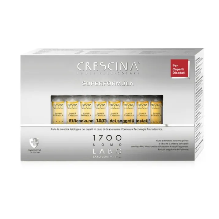 CRESCINA Isole Follicolari Super Formula 1700 Uomo 40 Fiale 3,5 ml