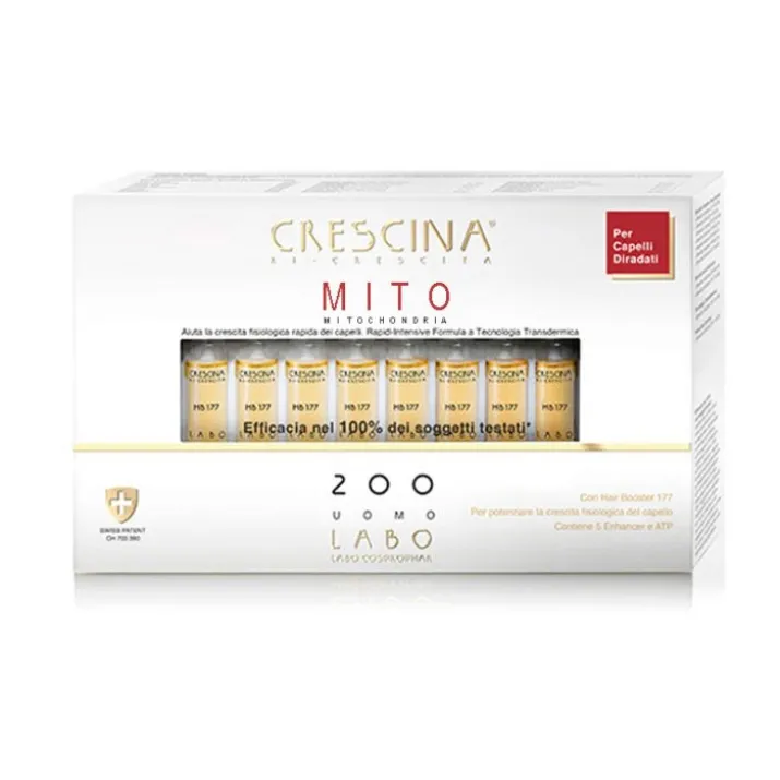 Crescina Ri-Crescita Mito 200 Uomo Labo 10+10 Fiale
