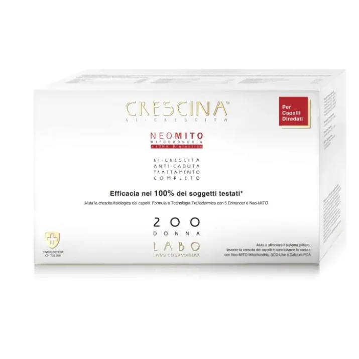 Crescina Ri-Crescita Neo Mito 200 Donna Trattamento Completo 40 Fiale