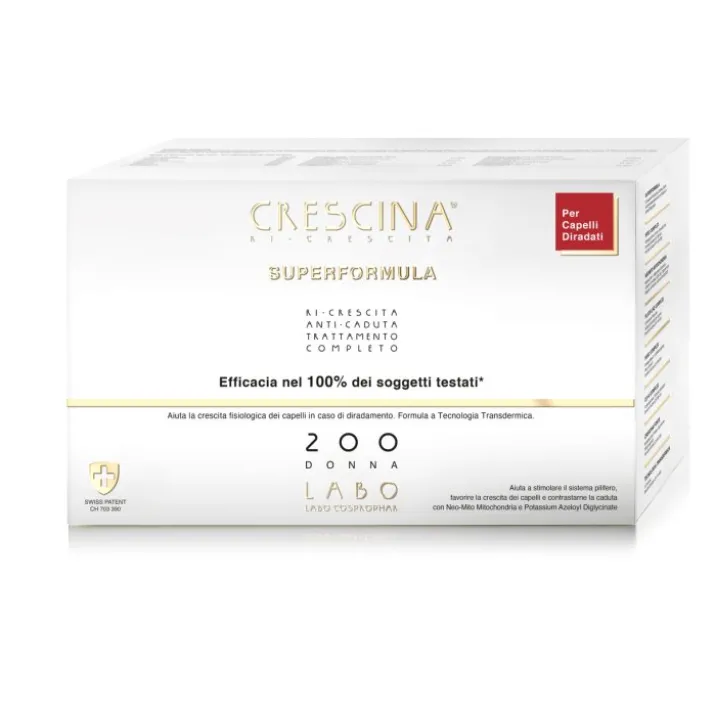 Crescina Ricrescita Super Formula 200 Donna 20+20 Fiale