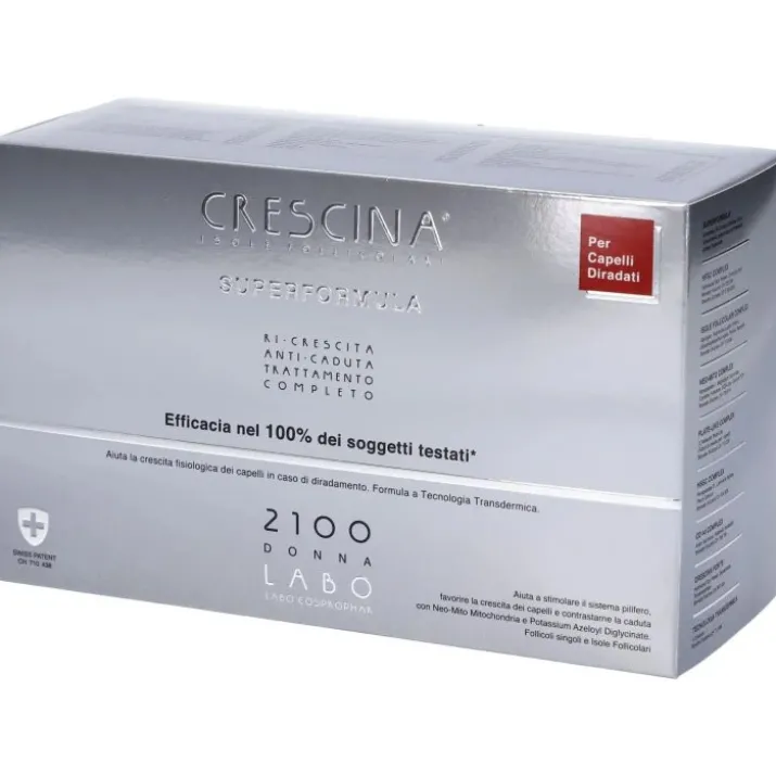 CRESCINA® Transdermic Isole Follicolari Superformula 2100 Donna Labo 20+20 Fiale Da 3,5ml